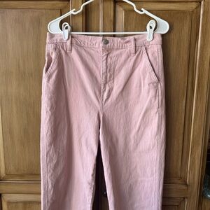 Madewell Pink Straight Leg Jeans